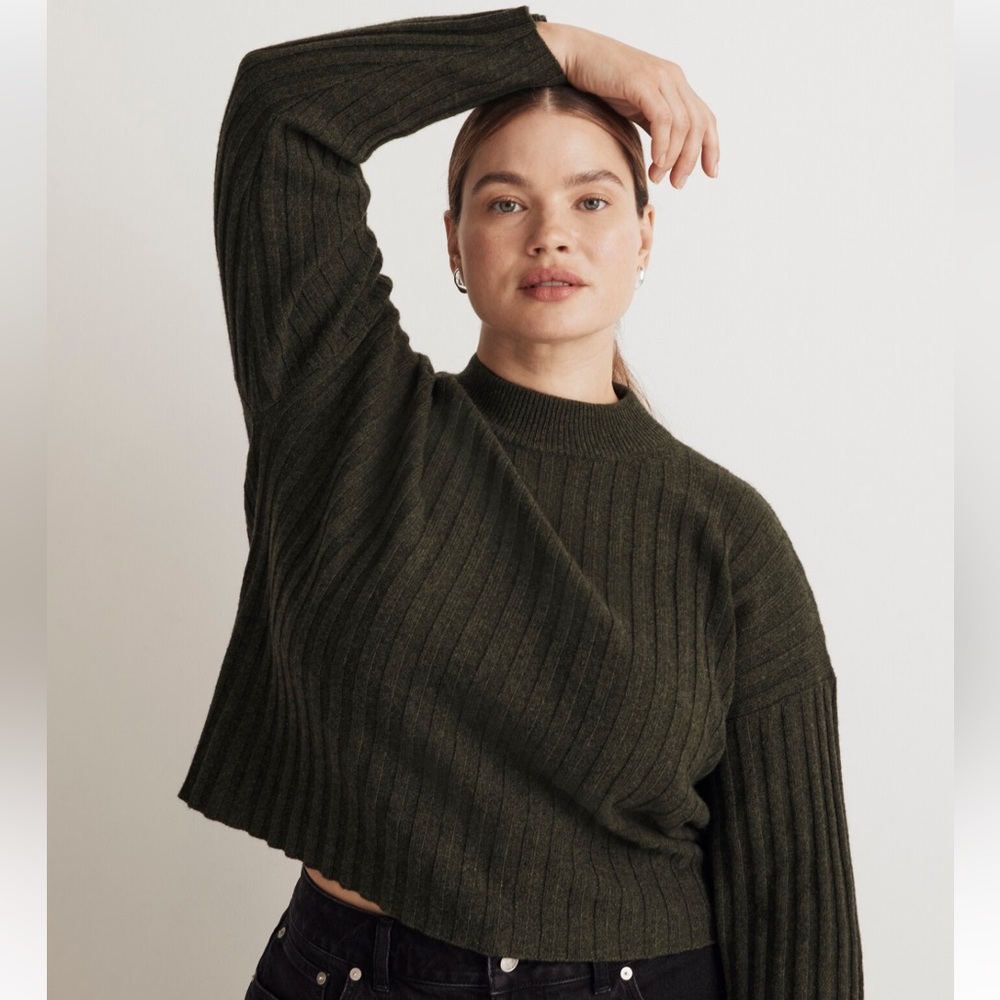 Madewell Mockneck Crop Sweater